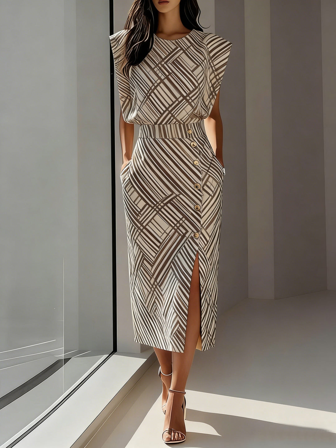 Amailia | Midi Dress with Side Slit
