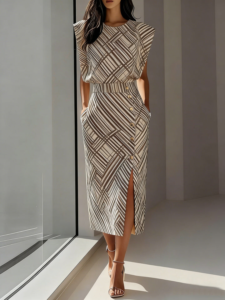 Amailia | Midi Dress with Side Slit