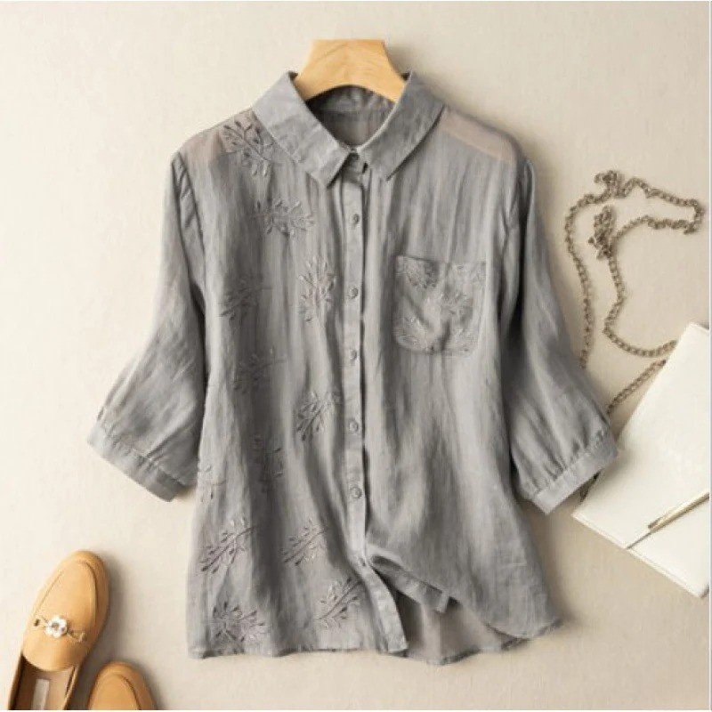 Marnie – Shirt with Embroidered Breast Pocket