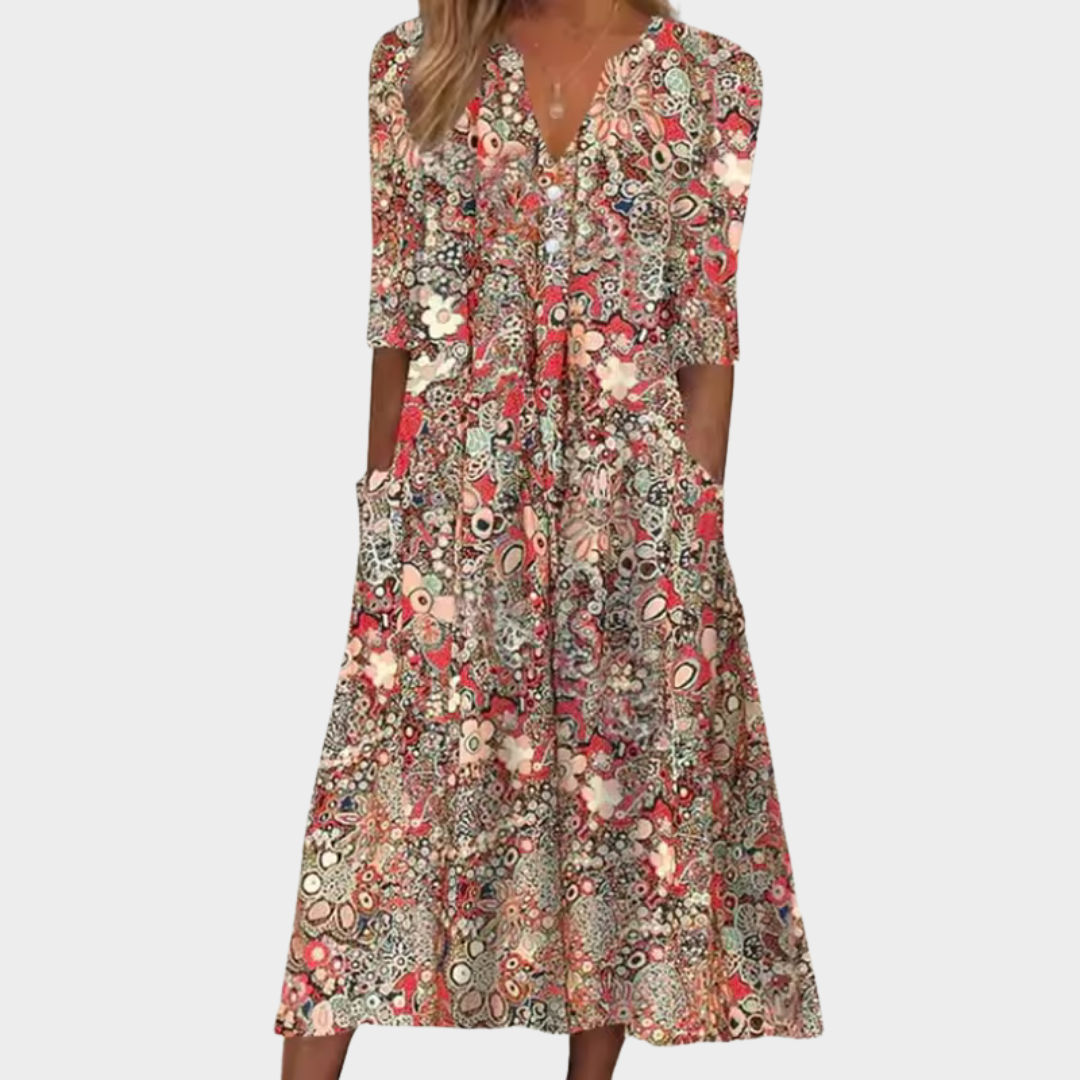 Nora | Elegant Belly Coverage Summer Dress