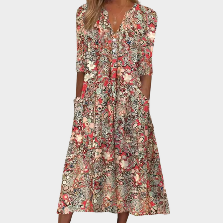 Nora | Elegant Belly Coverage Summer Dress