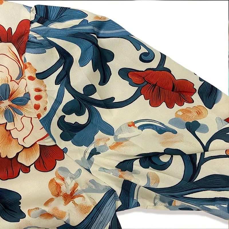 Serenity – Classic Vintage Blouse with Floral Pattern