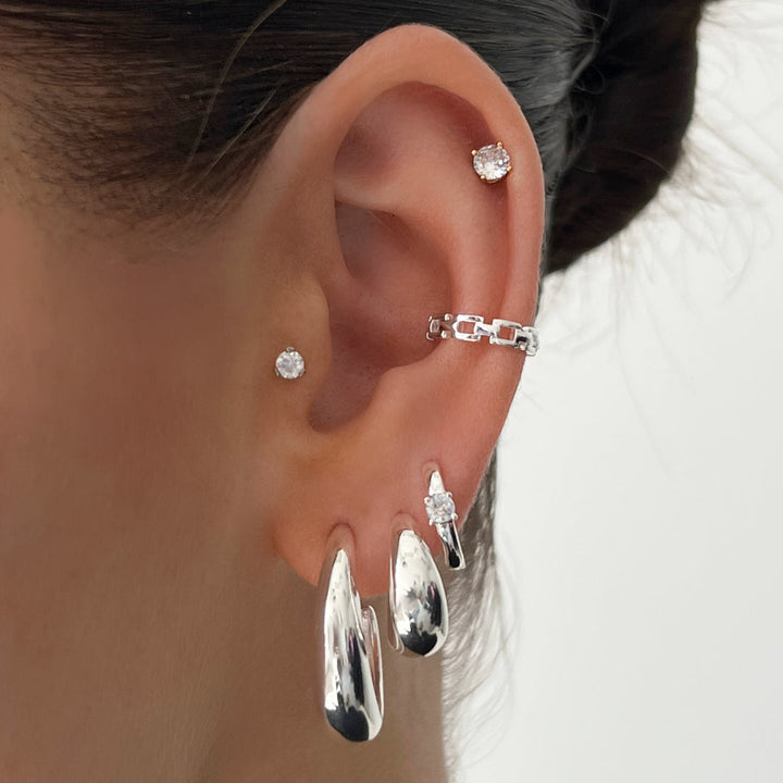 Round Hoop Earrings