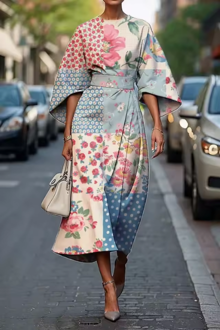 Moxlan | Elegant Floral Dress