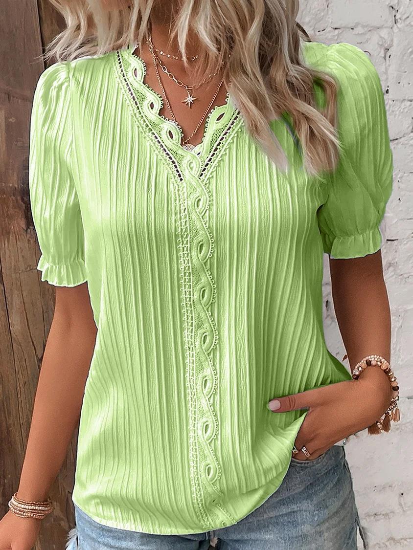 Elin – Playful Lace Blouse