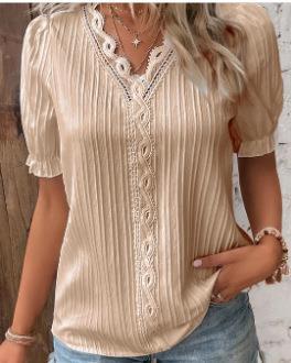 Elin – Playful Lace Blouse