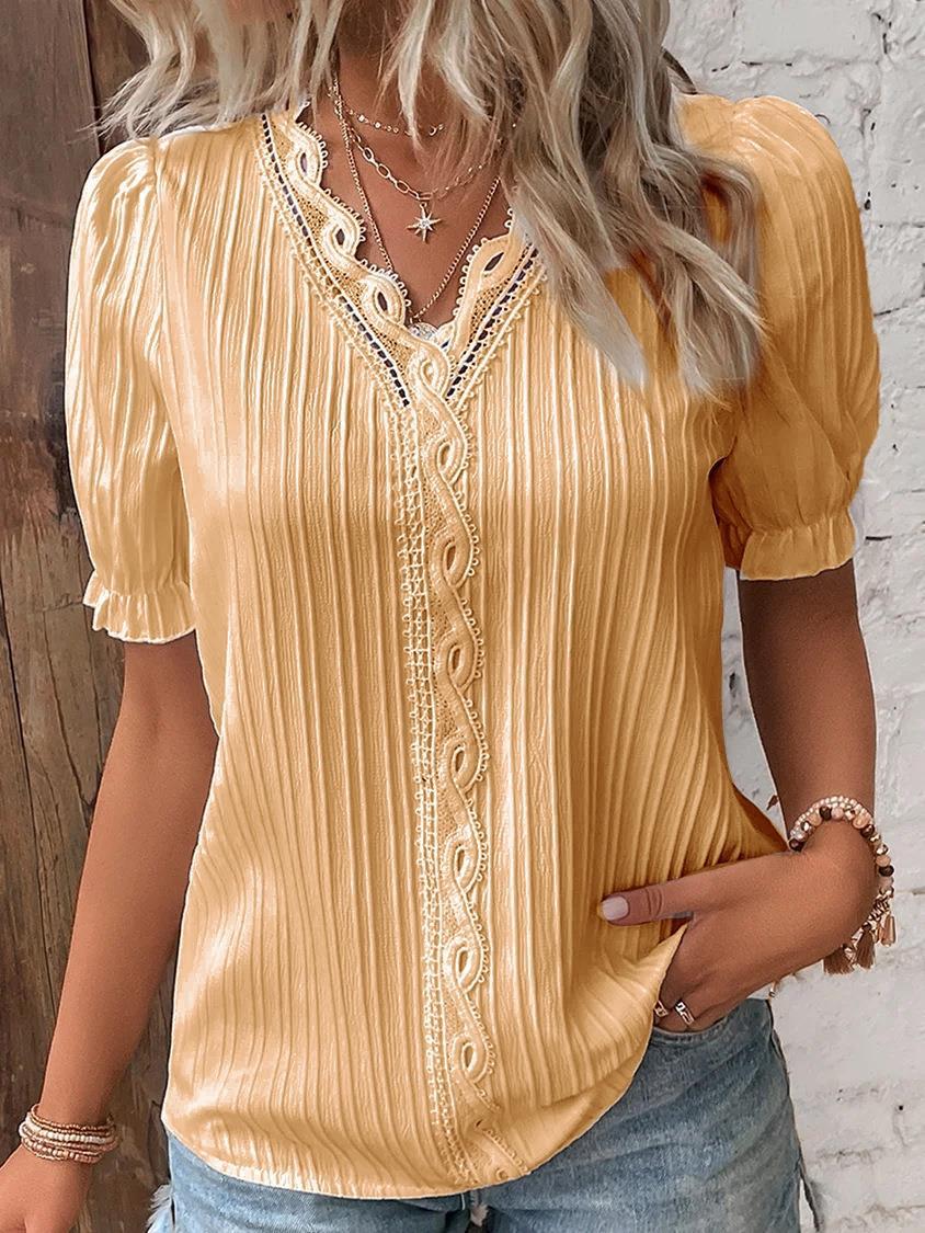 Elin – Playful Lace Blouse