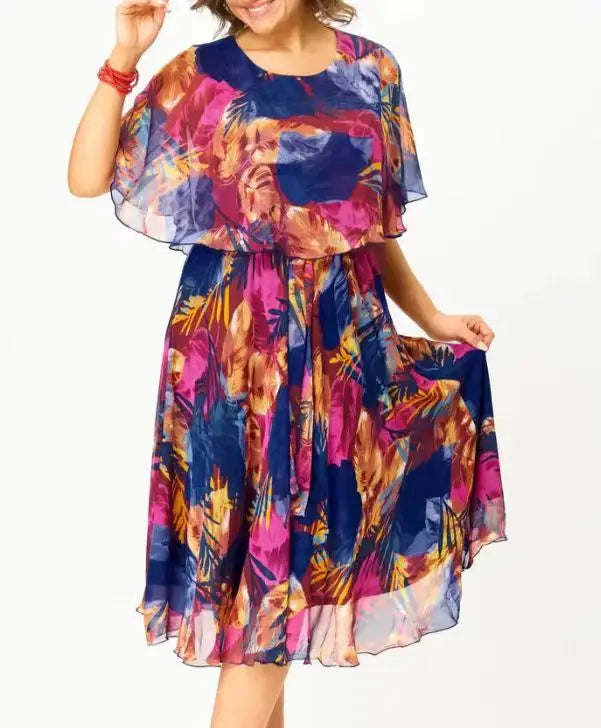 Emma | Ruffled Round Neck Dress