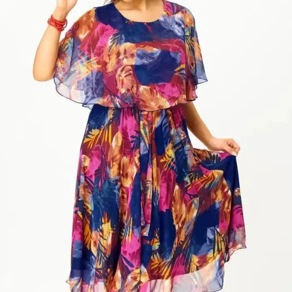 Emma | Ruffled Round Neck Dress