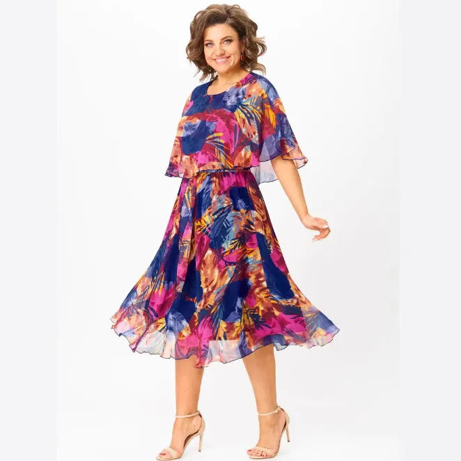 Emma | Ruffled Round Neck Dress