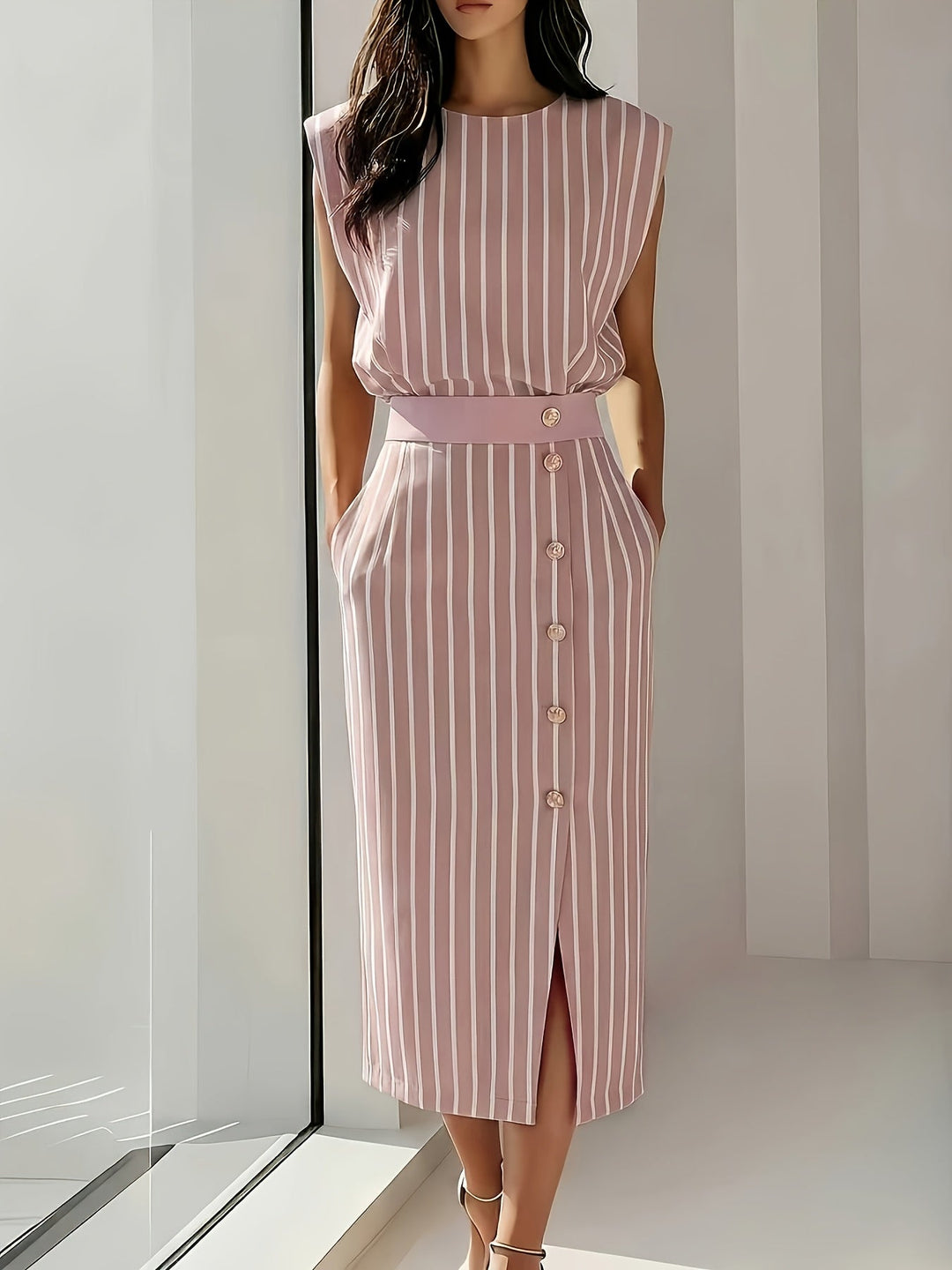 Amailia | Midi Dress with Side Slit